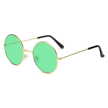 Round Frame Glasses Vintage: Colored Metal Driving Sunglasses Outdoor Eyeglasses