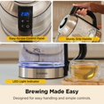 thumbnail image 2 of Refurbished CUCKOO Electric Tea Kettle with Infuser, 7 Heat Settings, LED Temperature Indicator, 1.7L, Silver, CK-G170BS, 2 of 8