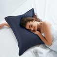 thumbnail image 3 of REGALWOVEN Soft 1800 Microfiber Oxford Pillowcases 2Pcs, King Navy, 3 of 8