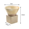 thumbnail image 4 of Pottery Tea Cup Hand Crafted Kung Teacup Home Fu Tea 100ml for Tea Lover Indoor Outdoor Light Yellow, 4 of 8