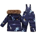 thumbnail image 2 of Kids Winter Puffer Jacket and Snow Pants 2-Piece Snowsuit Skisuit Set, 2 of 8