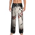 thumbnail image 1 of Xecao Baseball Breaking Glass for Men's Pajama Pants Long Lounge Pants with Drawstring Waistband and Pockets Comfortable Sleepwear for Home Relaxation-3X-Large, 1 of 6
