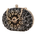 thumbnail image 4 of Women Evening Bag Pouch Small Tote Bag Rhinestone Beaded Fashion Wallets Wedding black, 4 of 9