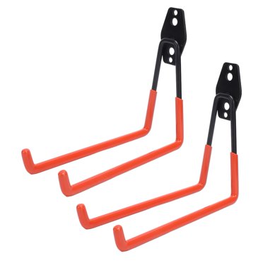2 Pcs Crochets de Garage Muraux, Crochets de Rangement en Fer Robustes pour Outils de Jardin et d'Alimentation, Échelles, Vélos