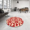 thumbnail image 4 of Ahgly Company Tapis d'Aire Intérieur Lavable à la Machine, Carré, Transitionnel, Rouge, 6 Pieds Carré, 4 of 7