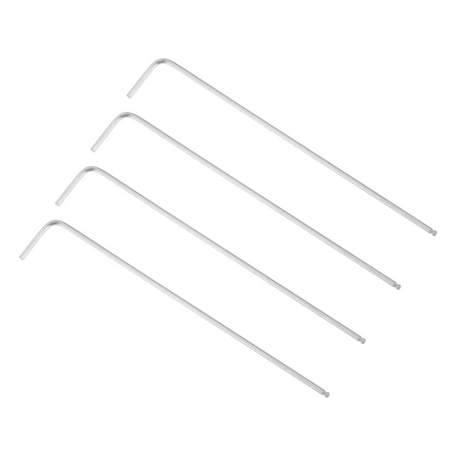 Unique Bargains 1/16' Ball End Hex Key Wrench, L Shaped Long Arm CR-V Repairing Tool, SAE 4 Pack