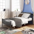 thumbnail image 3 of Giantex Wood Bed Frame,  Bed Mattress Foundation w/Headboard & Footboard, No Box Spring Needed, Full Size, 3 of 8