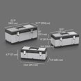 thumbnail image 3 of HOMCOM 3 Pieces Toolbox, 23"/ 19"/ 16" Stainless Steel Tool Box Case Set, 3 of 10