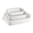thumbnail image 1 of STAUB Ceramique Ensemble de Plats à Pâtisserie Rectangulaires Blanc 3 Pcs, 1 of 4