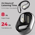 thumbnail image 4 of Monster Open Ear Headphones, Wireless Bluetooth Rotary Earphone, with Lanyard, Upgraded Bluetooth 5.4, Touch Control, 24h Long Battery Life, IPX5 Waterproof,Long-Lasting Wear Without Fatigue, 4 of 7