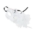 thumbnail image 1 of Unique Bargains 1 Pc Lily Princess Half Face Party Mask for Masquerade Party White, 1 of 5