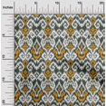 thumbnail image 1 of oneOone Georgette Viscose Fabric Diamond & Swirl Ikat Print Fabric BTY 42 Inch Wide, 1 of 4