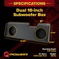 thumbnail image 3 of QPower Dual 10" Sub Box for Chevy Silverado & GMC Sierra Crew & Double Cab 2019-2026, 3 of 10