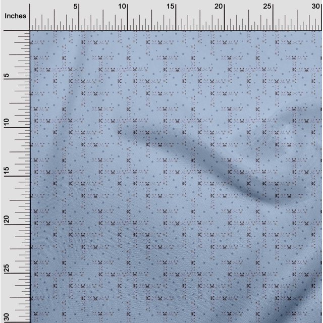 oneOone Cotton Poplin Fabric Star & Faces Animal Print Fabric BTY 42 Inch Wide