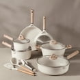 thumbnail image 3 of Carote Nonstick Pots and Pans Set,13pcs Induction Kitchen Cookware Sets White Granite, 3 of 6