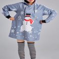 thumbnail image 3 of Robe à Capuche de Noël pour Femmes - avec Imprimé Cerf/neigeur et Manches Longues, 3 of 6