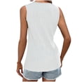 thumbnail image 3 of AherBiu Camisoles de Sortie pour Femmes Sans Manches à Col Rond Camisole d'Été Décontractée Mode Débardeurs Plissés, 3 of 4