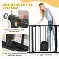 thumbnail image 4 of PawHut 30"-41" Extra Wide Pet Gate Barrier with Small Door, 30"H, Black, 4 of 10
