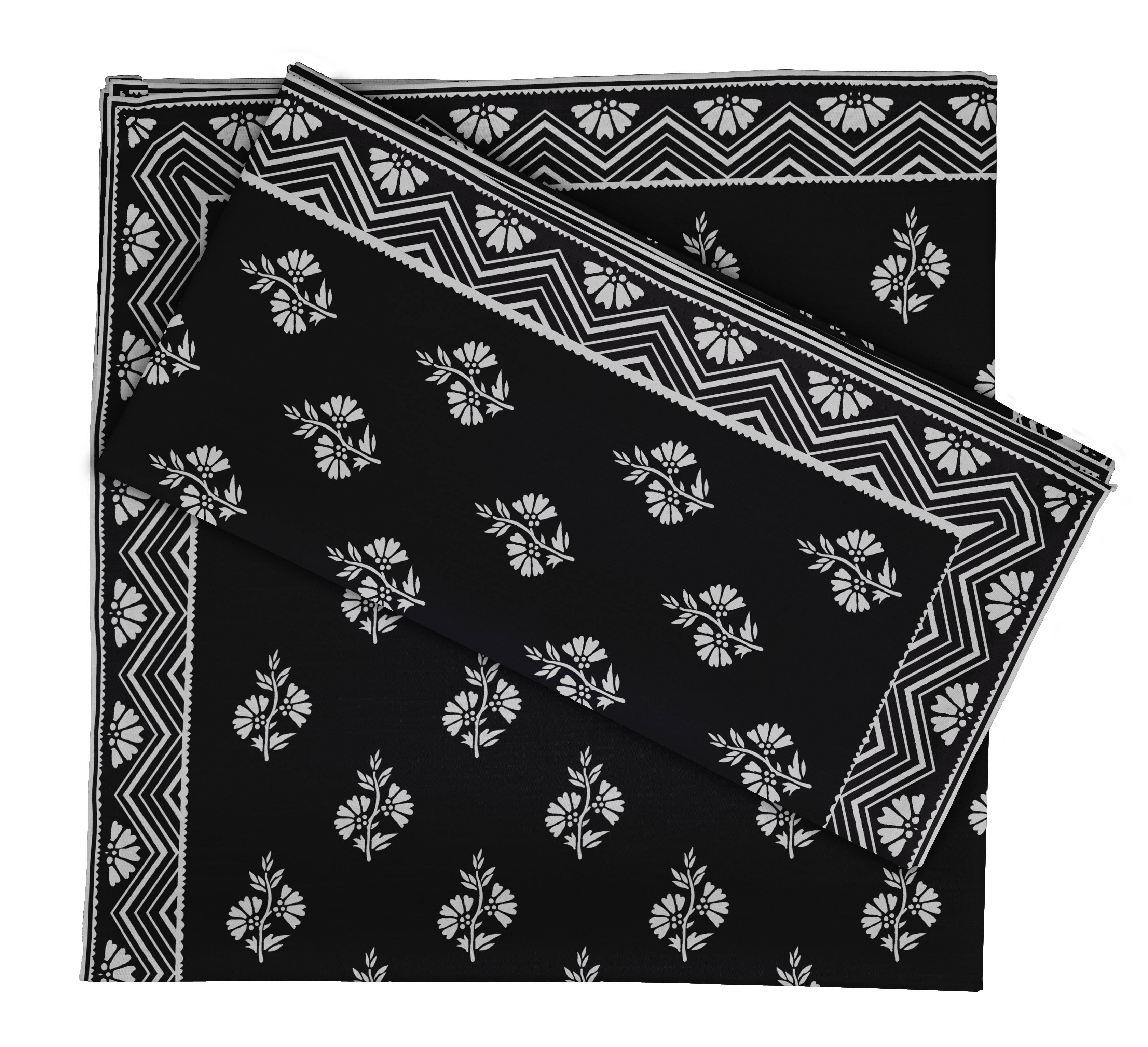 Vargottam Luxury Collection Dinner Table Linen Dcor Cotton Napkin Printed Fabric Reusable Napkins Set Of 12, 20 X 20 - Asian Block