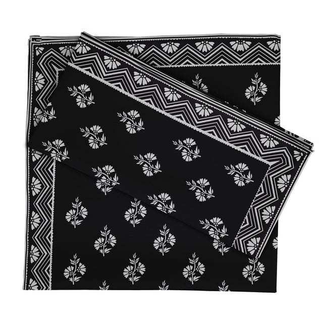 Vargottam Luxury Collection Dinner Table Linen Dcor Cotton Napkin Printed Fabric Reusable Napkins Set Of 12, 20 X 20 - Asian Block