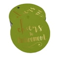 thumbnail image 1 of Inkdotpot Pack Of 50 Real Gold Foil Paper Tags Cheers To Retirement Favor Hang Tags, 1 of 6