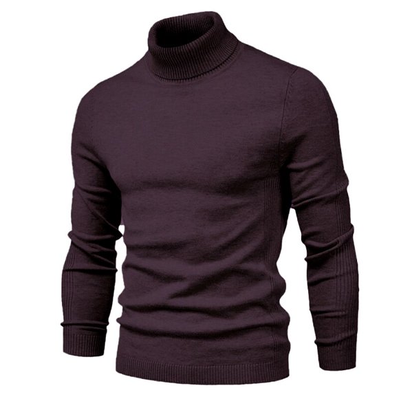 OmicGot New Winter Turtleneck Thick Mens Sweaters Casual Turtle Neck Solid Color Quality Warm Slim Turtleneck Sweaters Pullover Men