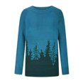 thumbnail image 4 of Yuyuzo Winter Sweater for Women Crewneck Long Sleeve Color-Block Prints Ribbed Knit Pullover Fashion Tops, 4 of 6