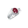thumbnail image 3 of RYLOS Rings for Women Sterling Silver Swirl Z Ring 7X5MM Oval Gemstone &  Diamond Rings July Ruby Jewelry Size 7, 3 of 7
