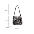 thumbnail image 5 of Women's Winter Plush Simple Large Pocket Shoulder Bag, Leopard Print Fashionable Handbag, 5 of 5