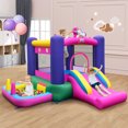thumbnail image 2 of Gymax Inflatable Bounce House Kids 6-in-1 Bouncy Castle Pitching Game Blower Excluded, 2 of 10