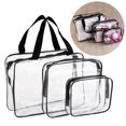 thumbnail image 1 of Sacs à Main de Rangement de Toilette en PVC Transparent VORCOOL 3-en-1 (Noir), 1 of 6