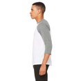 thumbnail image 3 of Bella + Canvas T-Shirt de Baseball Unisexe à Manches 3/4, 3 of 3