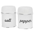 thumbnail image 2 of AuldHome Salt and Pepper Shaker Set (White); Rustic Enamelware Retro Vintage Style Shaker Set, 2 of 4