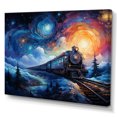 thumbnail image 2 of Designart Art Mural de Train, Rails de Train Modernes par Vincent, Grande Déco Murale de Train, Toile Murale Moderne Bleue, 20x12 Pouces, 2 of 5