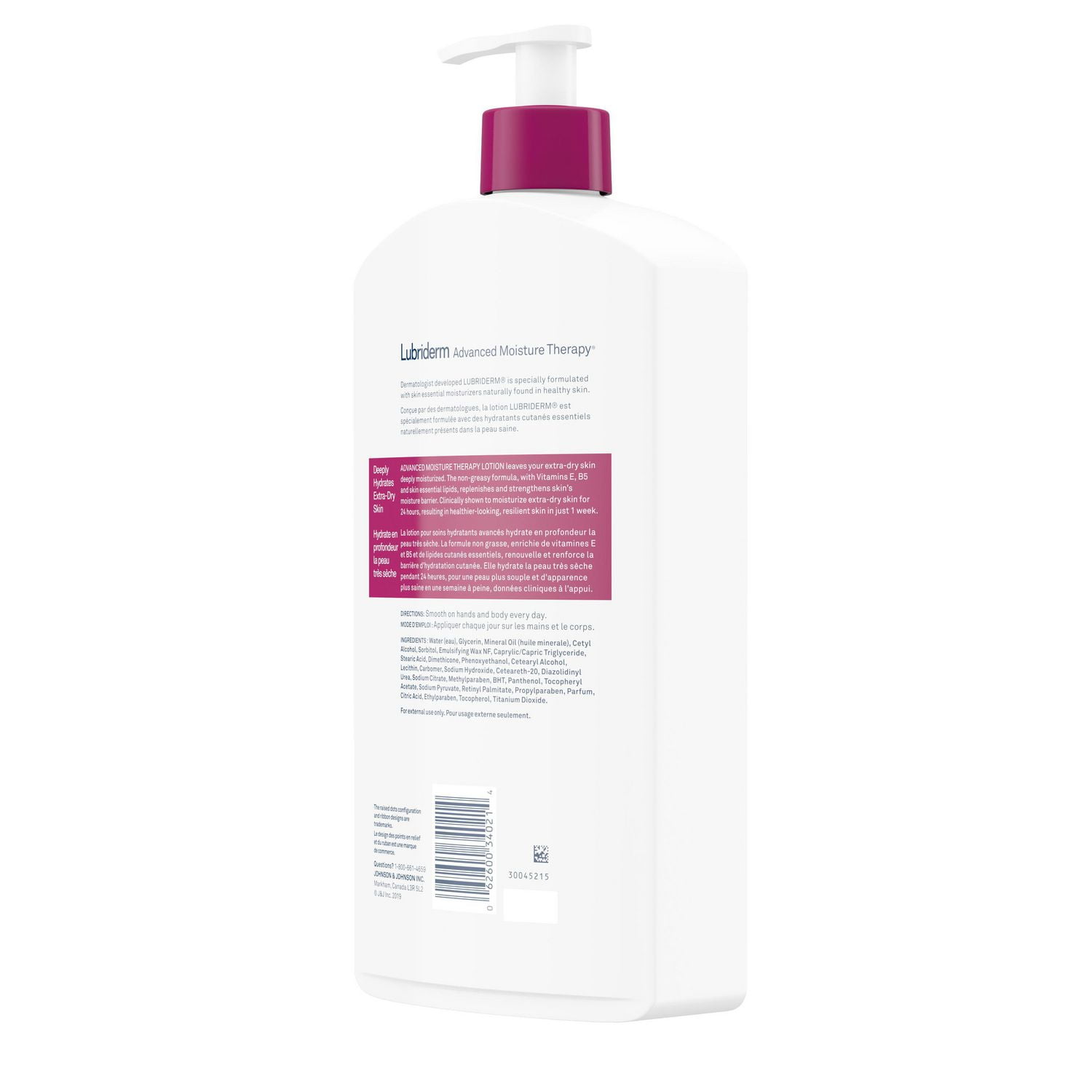 Lubriderm Advanced Moisture Therapy Lotion, Vitamines E et B5, 946 ml