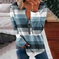 thumbnail image 1 of Chandails à Capuchon Mode pour Femmes 2023 Hauts Automne Manches Longues Ample Chandail à Enfiler Chemise Chic Décontracté Dames Rayé Col Rond Chandails 50 % de Rabais Liquidation Costumes d'Halloween/Noël, 1 of 5