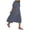 Grey, variant on LOVZFMLL Fashion Women Loose Solid Color O Puff Sleeve Casual Short Sleeves Dress Purple 4XL