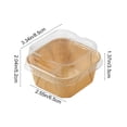 thumbnail image 3 of Birdeem Disposable Paper Takeout Boxes With Clear Lids, Square Bakery Packaging Containers for Desserts, Cakes, and Fruit, Bulk 50 Pack, 3 of 7