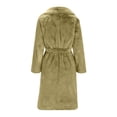 thumbnail image 4 of LOVZFMLL Jackets for Women's Button Pockets Bandage Solid Color Long Sleeve Loose Coat Medium Length Coat, 4 of 6