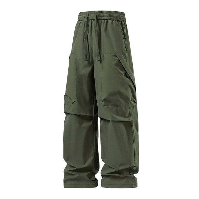 Pantalon Décontracté pour Hommes, Coupe Ample, Jambe Droite, Design pour Confort et Style Moderne