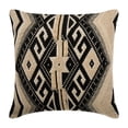 thumbnail image 1 of Custom Pillow Case, Black & Ivory 12"x12" (30x30 cm) Throw Pillow Covers, Cotton Abstract Embroidered Throw Pillows For Couch, Moroccan Pattern Contemporray Style - Moroccan Lounge, 1 of 3