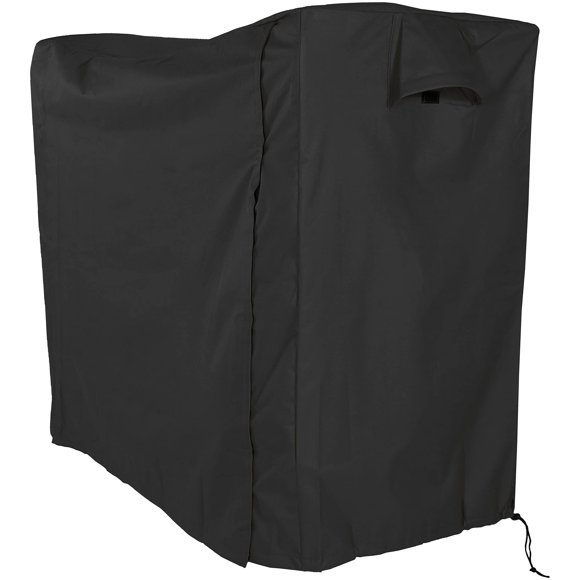 Sunnydaze 5-Foot Firewood Log Rack Cover - Weather-Resistant Outdoor Heavy-Duty Polyester with PVC Backing - Black