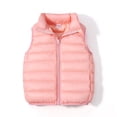 thumbnail image 2 of MIASHUI Vestes d'Hiver pour Enfants Unisexes Bébé Col Montant Fermeture Éclair Sans Manches, Rose, 4-5 Ans, 2 of 4