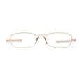 thumbnail image 3 of Adjustable Lens Angle Plastic Rectangular Reading Glasses Beige +2.25, 3 of 4