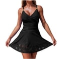 thumbnail image 2 of Ailaofu Womens Tummy Control One Piece Swimsuits Criss Cross Push Up Bathing Suits Ruched Swim Dress 2026, 2 of 7