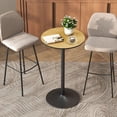 thumbnail image 2 of HOMCOM Round Bar Table, 40.2 Inch Modern Bar Height Pub Table, Natural Wood, 2 of 10