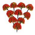 thumbnail image 2 of Milaget 10pc Layout Model Trees 1:200 Scale w/ Flower Building Garden Accessories #5 Red Red Yellow, 2 of 7