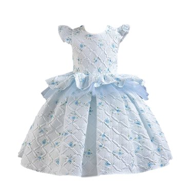 FAIWAD Ruffle Sleeveless Dress for Baby Girls Spring Summer Floral Printed A-Lined Princess Dress