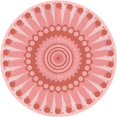 thumbnail image 1 of Ahgly Tapis Rond Lavable en Machine Intérieur Transitionnel Rose Profond, 5 Pieds Rond, 1 of 7