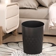 thumbnail image 4 of Black Trash Can With Pressure Ring For Kitchen Bathroom Home Office No Lid Waste Bin Garbage Can Plastic Rubbish Basket 9.84X7.87 Inches 0.64 Lbs, 4 of 6